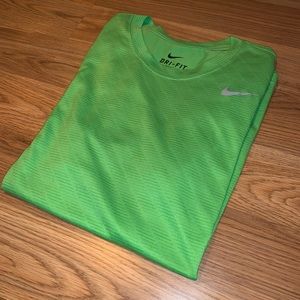 Green Nike Dri-Fit T shirt